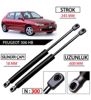 Bagaj Amortisörü Peugeot 306 HB