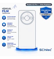 SChitec Redmi A3 Pro Uyumlu Arka Yüzey Hidrojel Koruyucu Film