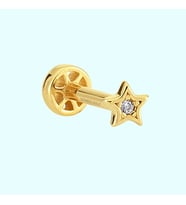 Altın Yıldız Tragus Piercing 14 Ayar