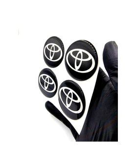 Yeni Nesil Tasarım Damla Sticker Siyah Toyota Jant Göbeği 5.5cm Uyumlu