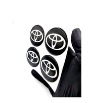 Yeni Nesil Tasarım Damla Sticker Siyah Toyota Jant Göbeği 5.5cm Uyumlu