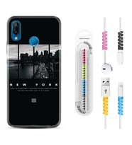 Huawei P20 Lite Mate 10 20 Lite Pro P40 Lite KılıfKablo Koruma Spiral Silikon New York 1612