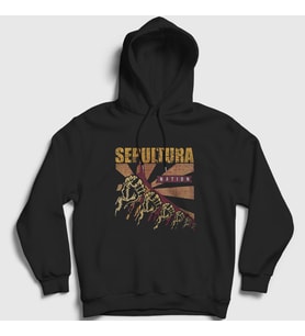 Presmono Unisex Siyah Nations Sepultura Kapüşonlu Sweatshirt 173392tt