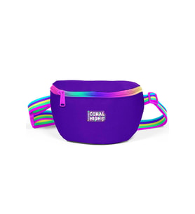 Coral High Kids Mor Rainbow Fermuarlı Bel Çantası 11554