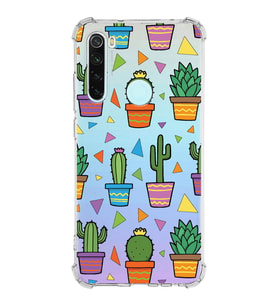 PrintiFy Xiaomi Redmi Note 8 Uyumlu Water Color 4 Baskılı Şeffaf Köşe Korumalı Antişok Kılıf