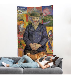 Vincent van Gogh - Père Tanguy’un Portresi Duvar Örtüsü-7459