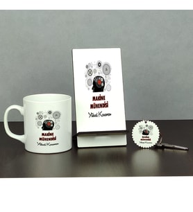 Makine Mühendisi Üçlü Set (Kupa + Telefon Standı + Anahtarlık) 003