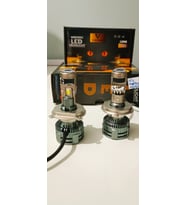YENİLZD H4 Mercekli MEGA Led FarLED ZENON 75W 20.000 LÜMEN GARANTİLİ H4MERCEKLİ GÜÇLÜ AYDINLALTMA