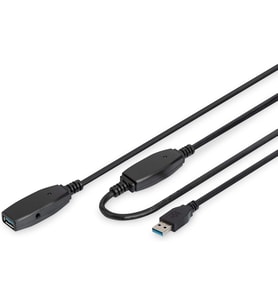 Digitus Aktif Usb 3.0 Uzatma Kablosu - 10 M - 5 Gbps Aktarım Hızı - Tak Ve Çalıştır - Hotswap - Led