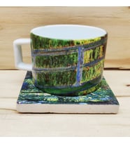 Claude Monet Set 4 - Çay/Kahve Fincanı-Traverten Bardak Altlığı 1