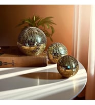 GOLD Disko Topu 3 LÜ SET (20 CM- 15 Cm - 10 CM) - Yüksek Kalite Profesyonel GOLD Disko Topu