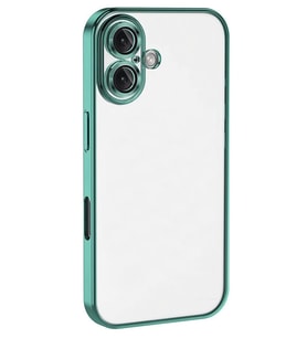 Newface Apple iPhone 16 Plus Kılıf Razer Lensli Silikon - Turkuaz