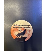 ''kurt Kışı Geçirir Ama Yediği Ayazı Unutmaz" Yazılı 7 cm 3D Plastik, Yeni Tip, Cırtlı, (Çok Renkli)