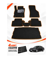 e-biz BMW 5 SERİSİ-F10-SEDAN (2011-2013) Uyumlu EVA Oto Paspas Bagaj Paspası Dahil Siyah-Taba