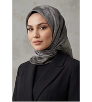 Levidor Tensel Eşarp Batik Desen Gri
