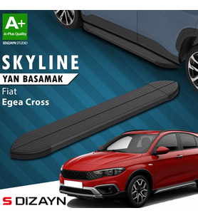 S-Dizayn Fiat Egea Cross Skyline Siyah Yan Basamak 183 Cm 2020 Üzeri A+ Kalite
