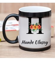 Kişiye Özel Baş Harf Tasarımlı Sihirli Kupa Bardak