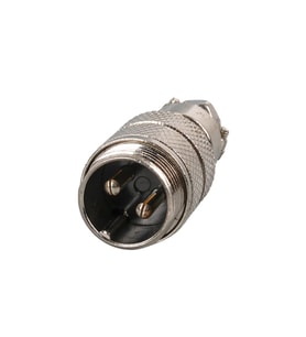 Mayk GX16-2 Pinli Metal Erkek Konnektör Jack Soket M16 16mm Çap Vida Dişli