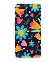 PrintiFy Oppo RX17 Neo  ile Uyumlu 1mm Slim Fit Retro Renkler 1 Baskılı Şeffaf  Kılıf