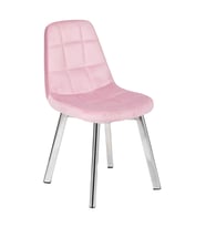 YONCA SALON, MUTFAK SANDALYESİ NİKELAJ AYAK (Pembe)