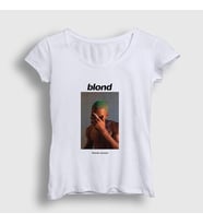 Presmono Kadın Beyaz Blond Müzik Frank Ocean T-Shirt 507119tt