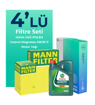 MANN Opel Astra L 1.2 Filtre Bakım Seti Castrol Motor Yağlı (2021-2023) 4 Lü