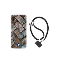 Reeder S19 Max Kılıf Ipli Boyun Askılı Desenli Life Silikon Retro Stone 1324