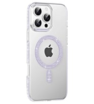 Durukar® iPhone 16 Pro Move Taşlı Magsafe Kapak - Lila