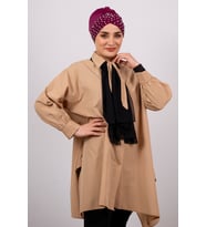 Şarabi Pratik Hazır Geçmeli Tesettür Bone Sandy Kumaş Taşlı 1456_08