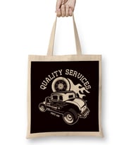 Hot Rod Service Classic Old American Cars Automobile Garage Bez Çanta Uzun Saplı