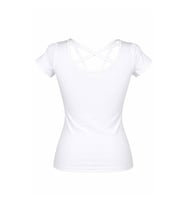 Trender Arka Çapraz Ekru Kadın T-Shirt 2606-04