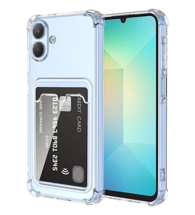 Teknomoda Samsung Galaxy A07 Kılıf Kartlıklı Anti Şok Korumalı Şeffaf Silikon Şeffaf Açık
