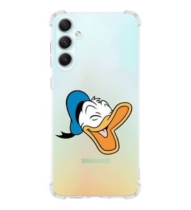Samsung Galaxy A34 Uyumlu Köşe Korumalı Antişok Kapak Donald Duck Tasarımlı Şeffaf Silikon Kılıf