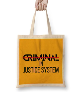 Criminal İn Justice System Black Lives Matter Bez Çanta Uzun Saplı