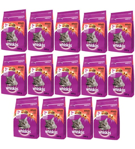 Whiskas Whıskas® Sığırlı (Biftekli) Kuru Kedi Maması 1+ Yaş 300 Gram (14 Adet) (Mor)