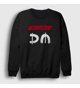 Presmono Unisex Siyah Logo V2 Depeche Mode Sweatshirt 140900tt