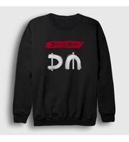 Presmono Unisex Siyah Logo V2 Depeche Mode Sweatshirt 140900tt