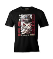 Demon Slayer - Hashibira Inosuke Siyah Erkek Tshirt