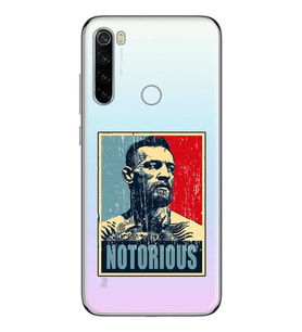 Redmi Note 8 Uyumlu Conor Mcgregor Notorious Desenli Şeffaf Telefon Kılıfı