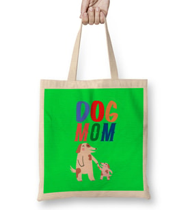 Funny Dog MOM Lover Gift For Women Men Bez Çanta Uzun Saplı