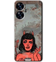 Realme C55 Kılıf HD Desen Baskılı Kılıf - Devil Girl