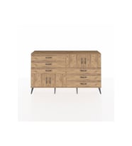 Arges Konsol 2 Raflı 6 Çekmeceli 4 Kapaklı 176x30x99 Çam-Çam