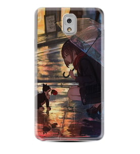Samsung Note 3 4 5 8 9 20 Ultra 10 Lite Kılıf Desenli Silikon Kız ve Kedi 1762