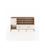 Arges Konsol 8 Raflı 2 Çekmeceli Tek Kapaklı  176x30x99 Çam-Aytaşı