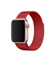 Uray store Apple Watch 38mm Metal Mıknatıslı Kordon - Kırmızı