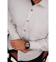 Beyaz Düz Oversize Oduncu Hediye Kutulu Erkek Gömlek (Beyaz)
