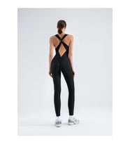 Kelebek Askılı Arkası Büzgülü ( Scrunch Butt ) Spor Tayt Tulum