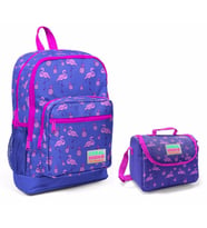Coral High Mor Flamingo Kız Çocuk İlkokul Çantası ve Beslenme Seti