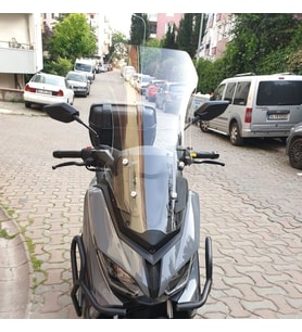 MOTOCAM Küba Novax 200 Ön Cam 2023-2026 Model 57cm Şeffaf Renkli 4mm