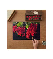 Frenk Üzümü - Orman Meyvesi Tasarımı 240 parça Ahşap Puzzle Ahşap Kutuda MP02010